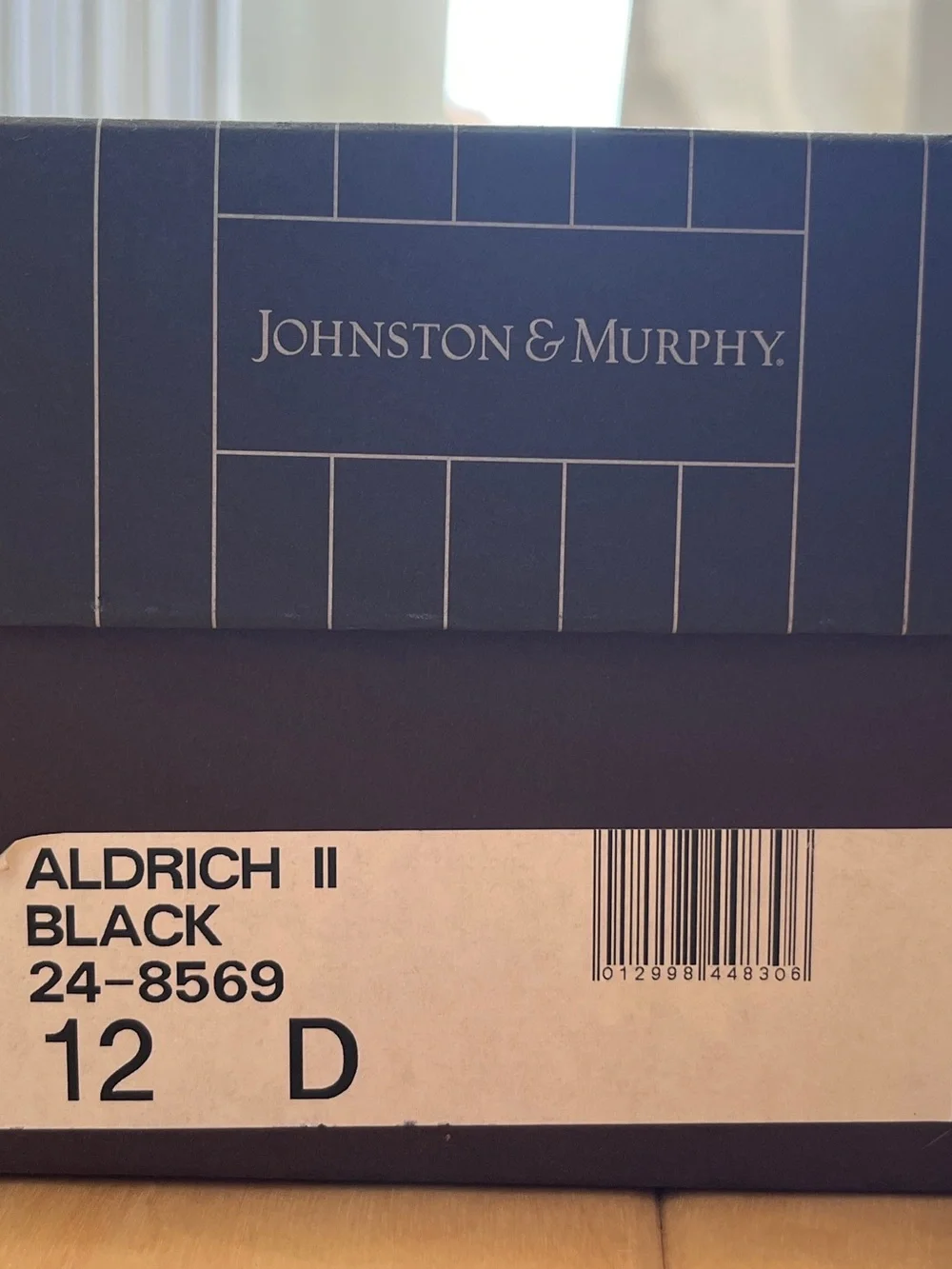 Johnston & Murphy Black Cap-Toe Oxford Dress Shoes